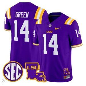 Mens Youths Optional Item For TREY'DEZ GREEN Stitched Jersey Purple Vapor